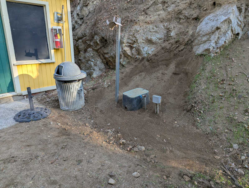 Sprinkler shoveling after