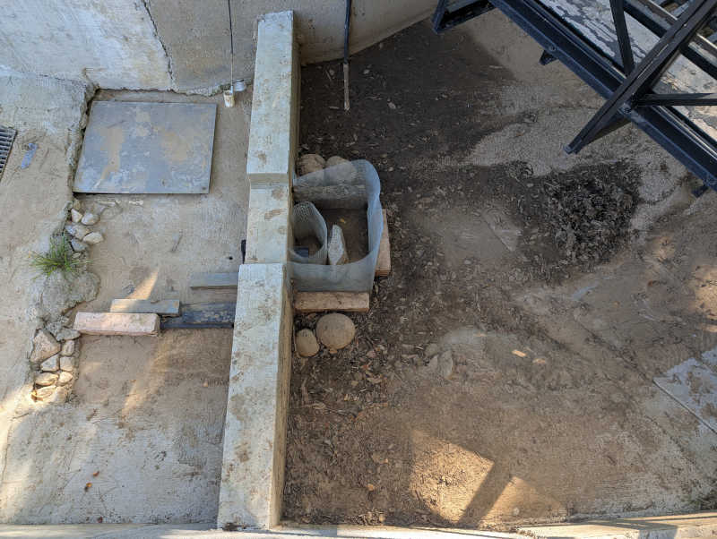 Reservoir wall before