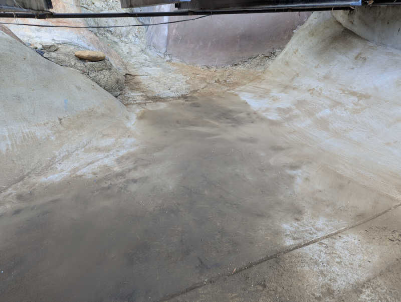 Reservoir under bridge after