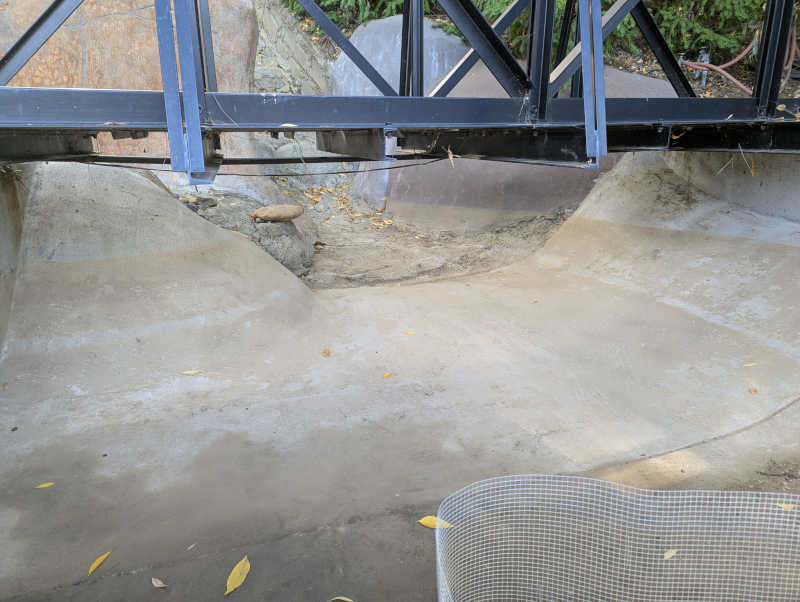 Reservoir entry with no dirt and few leaves