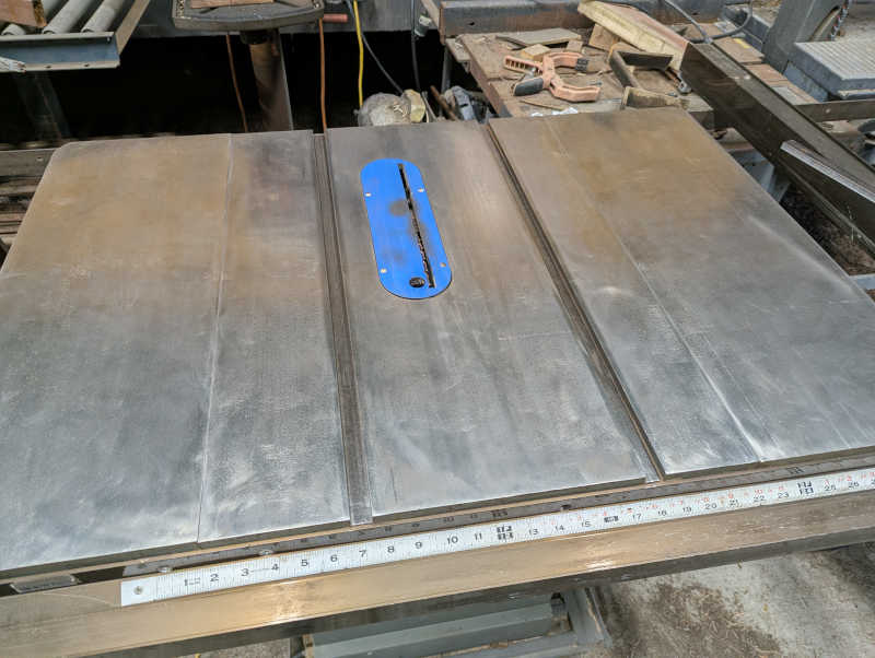 Table saw less rusty guides