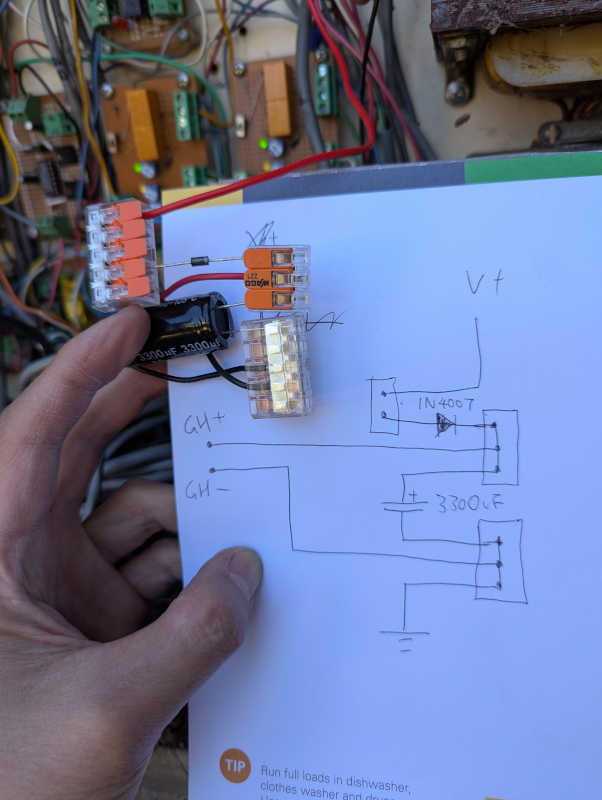 Power filter test with schematic